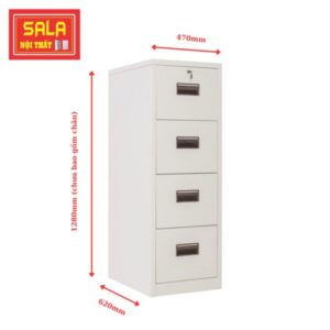 Tủ Hộc Kéo Sắt 4 Ngăn