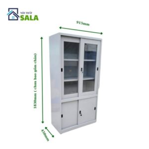 TỦ SẮT HỒ SƠ 2 CÁNH LÙA KÍNH 2 CÁNH LÙA TÔN
