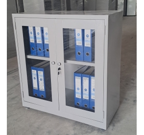 TỦ SẮT HỒ SƠ 2 CÁNH KÍNH THẤP