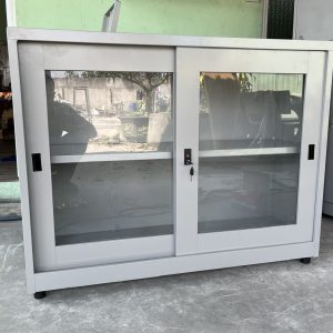 TỦ SẮT HỒ SƠ CÁNH KÍNH LÙA THẤP