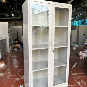 TỦ SẮT HỒ SƠ 2 CÁNH KÍNH MỞ